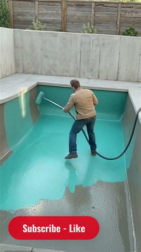 مراحل بناء مسبح من البداية للنهاية 🌊 DIY Backyard Pool Build Time-lapse #shorts