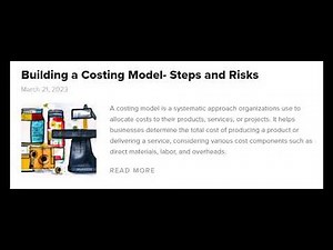Building a Costing Model- Steps and Risks