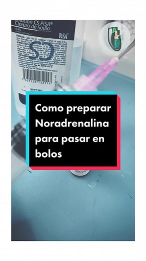 Como preparar Noradrenalina para pasar en Bolos #noradrenalina #norepinephrine #anesthesia #anestesia #anestesialatina #icu