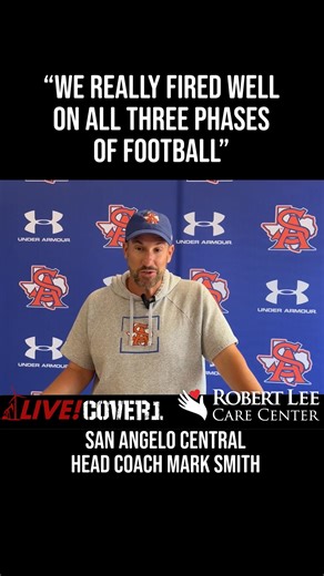 6.3K views · 11 reactions | Bobcats' head coach Mark Smith on how the team is fired well on all 3 phases of football. Robert Lee Care Center Follow COVER1 #txhsfb on San Angelo LIVE! | San Angelo LIVE! | Facebook
