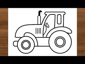 How to Draw a TRACTOR | Very Easy Drawing | Tractor Drawing Tutorial