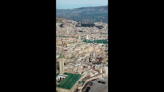 Fes Uncovered: Ancient Medina's Aerial Splendor.
