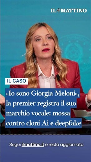 «Io sono Giorgia Meloni», la premier registra il suo marchio vocale contro cloni Ai e deepfake