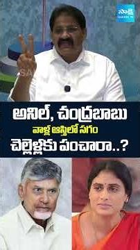 అనిల్, చంద్రబాబు వాళ్ల ఆస్తిలో సగం చెల్లెళ్లకు పంచారా? #rachamallusivaprasad #ysjagan #sakshitv