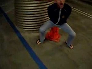 Sitting on Traffic Cone