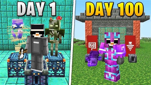 【生肉SB737】 我在Minecraft 1.21 的极限生存中生存了100天