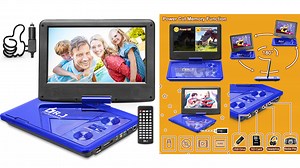 Watch DR. J Professional 9.5 Inch Blue Portable DVD Player on Amazon Live