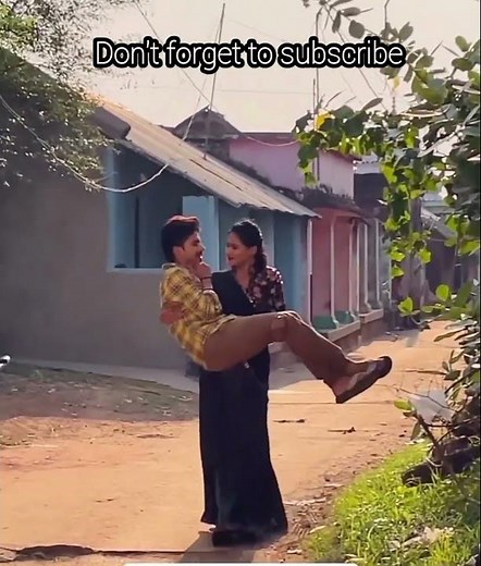 wife cradle carry her husband on pree wedding
