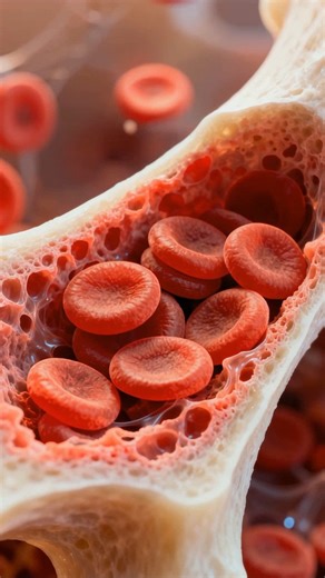 Doctor ASKY on Instagram: "New red blood cells enter the bloodstream each second. Red blood cells begin their life in the soft center of the bones, where stem cells receive gentle signals that guide them toward this role. As they grow, they divide and slowly develop the traits needed to carry oxygen. In the early stages, they still hold a nucleus, and during this time they begin packing themselves with large amounts of hemoglobin, the protein that allows them to carry oxygen to every part of the