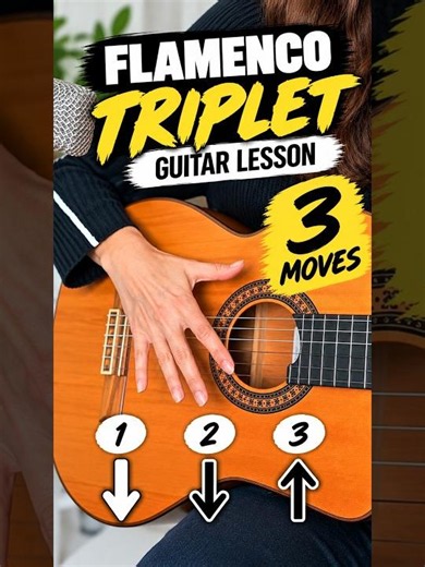 Learn the Flamenco Triplet (Abanico) in 3 Moves! 🎸 #Shorts #flamenco #guitarlesson