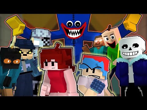 "Playtime" but Everyone Sings it - Poppy Playtime x Friday Night Funkin Minecraft Animation (FNF)