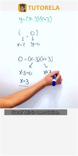 Find x-intercepts of y=(x-3)(x+3): Step-by-Step Guide #Math #WaysOfRepresentingTheQuadraticFunction