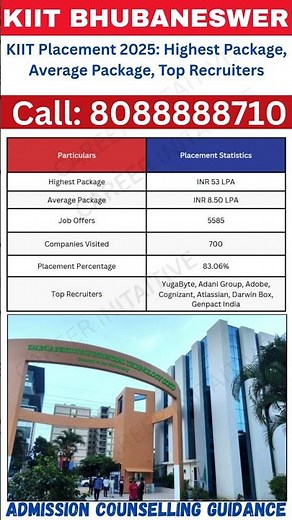 KIIT Placement 2025: Highest Package, Average Package, Top Recruiters #kiit #jeemains #jeemain2025