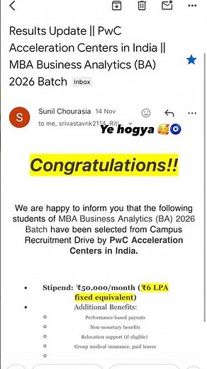 Offer Letter of PwC #bigfour #corporatelife #offerletter