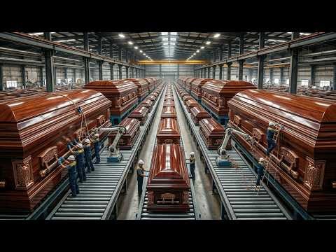 Inside a Casket Manufacturing Factory ⚰️ | Full Process from Raw Wood to Final Farewell