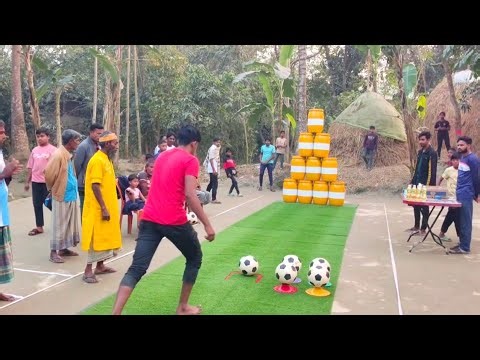 Unbelievable football vs drum challenge game... 🔪🔥🏃‍♂️