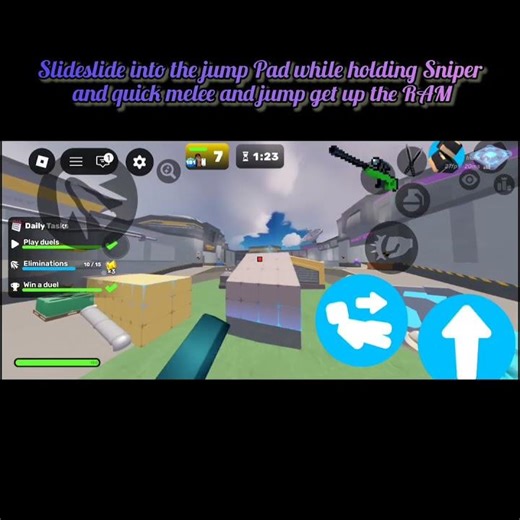 tutorial on how to use jump pad on Battleground #roblox #rivals #tips #sniper #cool #aura