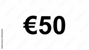 Euro € Counter from 0-100 Profit Income Benefit Counter Animation. 4k Motion Graphic Number Counter. Finance and Business Concept Footage