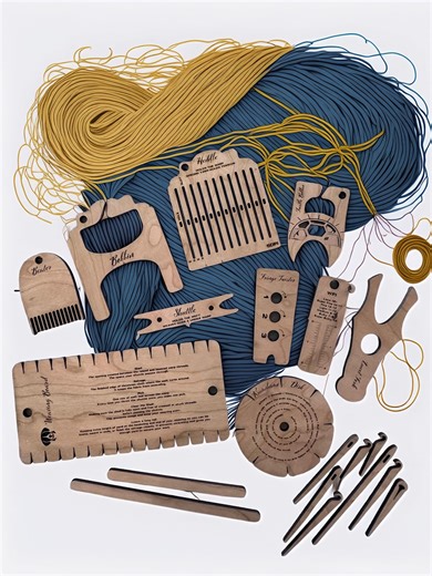 Weaving Mega‑set - Mini Loom Tools: Cards, Needles, Heddle, Shuttle DIGITAL FILE - Etsy