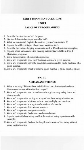 CS3251 Programming in C.Part B important Question #annauniversity #cse #sem2 #importantquestions