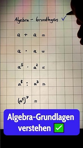 Einfach Algebra Grundlagen verstehen 🔥#mathe #lernen #schule