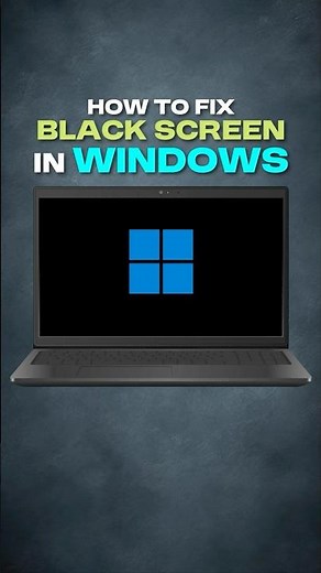 How to Fix Black screen in Windows #windows #tech