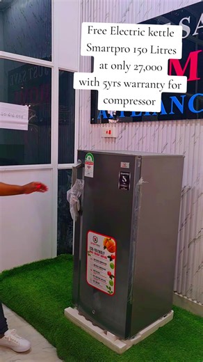 🧊 SmartPro 150 L Single Door Refrigerator (Model SFR-190S-I) 💡 Key Features 150 litre capacity — room for everyday groceries, drinks & veggies. Single-door design with direct cool system — simple, efficient cooling. Energy-saving & quiet operation — keeps running costs low. Interior LED light for clear visibility inside. Adjustable glass shelves & vegetable crisper for organized storage. Compact freezer compartment for ice and small frozen foods. Mechanical controls — easy temperature adjustme