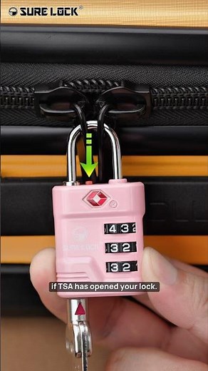 Sure Lock 23026 TSA accepted travel luggage locks. Red Alert Indicator, TSA008 Core. #luggagelocks