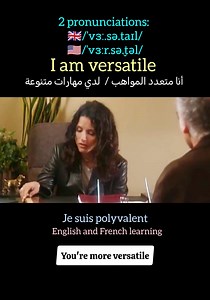 76K views · 1.3K reactions | I'm versatile... | English and French Learning | Facebook
