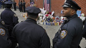 Bill de Blasio: No protests until after officer funerals