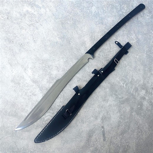 40" Naganata Polearm Sword，bamboo Handle, Leather Belt Sheath,artistic Decorative Item. - Etsy