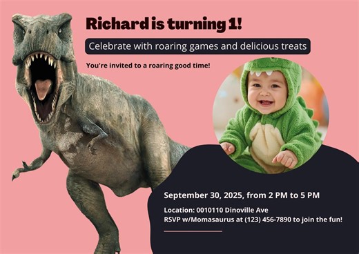 T-rex ROAR Dinosaur Birthday Party Invitation - Digital Download - Editable Template for Kids' Parties - Etsy