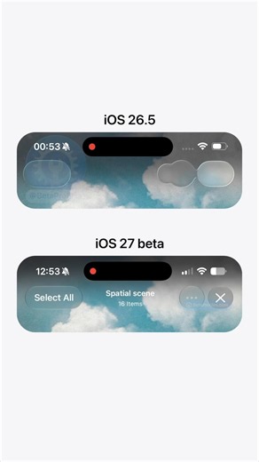 iOS 27 has reduced the Liquid Glass button blur so much that it's basically gone. #ios27