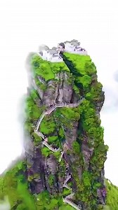 Mount Fanjing located in Tongren city, southwestern China's Guizhou, is acclaimed as “city in the sky”. As the fifth Buddhist Mountain of China, it is the highest peak of the Wuling mountains, with an altitude of over 2500 meters ( 8,430 feet ). Named as a UNESCO world heritage site in 2018, the twin temples atop its New Golden Summit are a miracle. When it is spring at the foot of the mountain, the top is still covered with snow. In summer, the mountain is covered with clouds and mists with wat