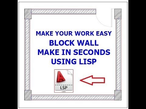 Block wall make in seconds using Autolisp