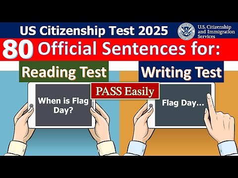 NEW 2025 - USCIS OFFICIAL English Reading and Writing Test for US Citizenship Interview