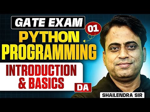 GATE Exam | Python Programming 01 | Introduction & Basics | DA