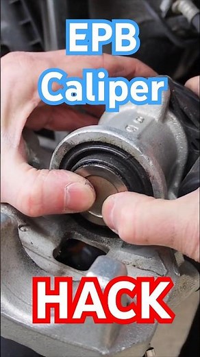 Electric Parking Brake Caliper Hack! How To Retract EPB Caliper Piston Using 12V Battery? #epb #diy