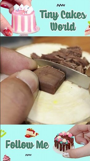 Mininiature Chocolate Cakes #Shorts #TinyCakesWorld #miniaturecake