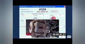 Using the VCDS from Ross Tech to retract electric parking brakes video