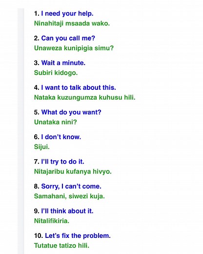 Learn Swahili: Essential Phrases for Beginners