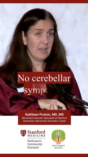 Dr. Kathlee Poston, talks about the variety of symptoms in #MSA Atypical Parkinsonism Symposium .