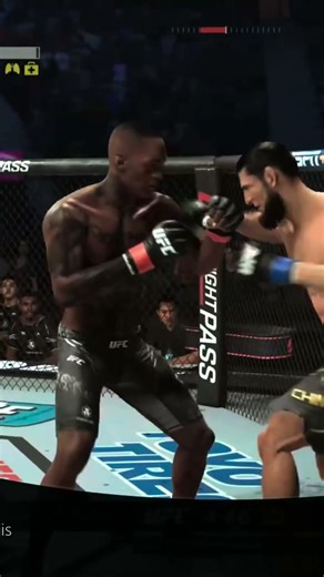 Khamzat vs Israel adensanya striking fight #ufc #ps5 #enjoy #mma #superfighters #mmalife