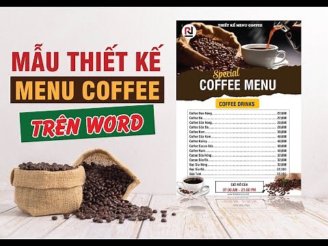 Mẫu menu cafe đẹp file word Coffee Menu Design in Microsoft word