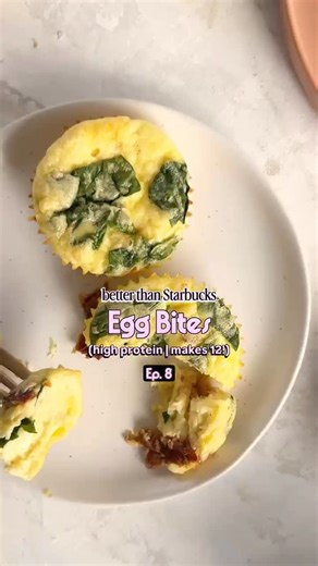 🌱 Day 8/30: Easy High Protein High Fiber Breakfasts that actually taste good. Stop spending a million $$ on coffee shop egg bites cause they are waaay too easy to make at home! Just 5 minutes of prep and 5 simple ingredients, these cottage cheese egg bites bake up pillowy soft for the perfect prep-ahead high protein breakfast that make weekday mornings way less chaotic. I like to pair them with a piece of avocado toast for a super quick balanced and filling breakfast! ✨ Comment “recipe” and I’l