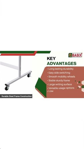 Premium Double-Sided Magnetic Whiteboard | 360° Rotating Mobile Stand | OBASIX® #officesupplies