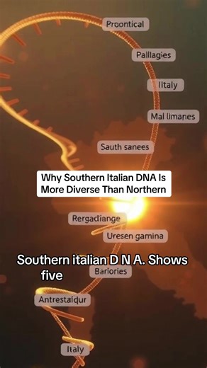 Southern Italian DNA shows 5 to 8 different ancestries. Northern Italian shows 2 to 3. They called us impure. Genetics calls it hybrid vigor. You didn’t inherit a bloodline. You inherited an empire. Italian history Italian unification Italian heritage Italian-American Italian emigration Italian identity Italian diaspora Italian ancestry genetic diversity hybrid vigor Southern Italian DNA Mediterranean genetics Italian ancestry #ItalianHistory #ItalianHeritage #ItalianPride #GeneticDiversity #Med