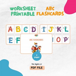 Alphabet Flashcards, Printable ABC Cards for Toddlers, Homeschool Alphabet Learning, Educational Flashcards for Preschool, Instant Download - Etsy