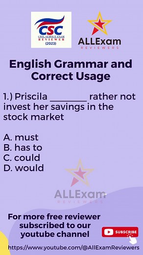CSC Reviewer 2023: English Grammar and Correct Usage