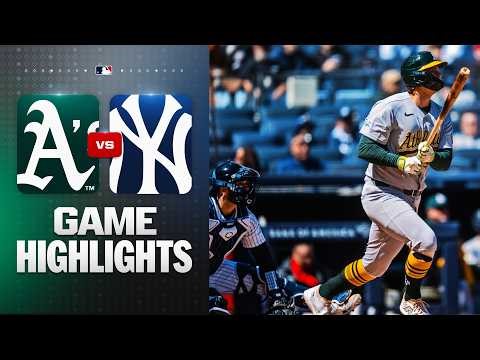 Athletics vs. Yankees Game Highlights (4/9/26) | MLB Highlights